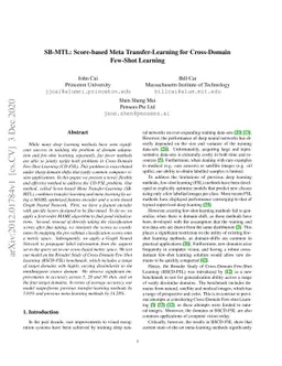 SB-MTL: Score-based Meta Transfer-Learning for Cross-Domain Few-Shot
  Learning