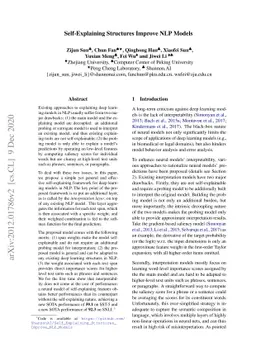 Self-Explaining Structures Improve NLP Models