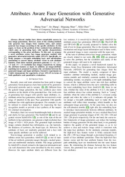 Attributes Aware Face Generation with Generative Adversarial Networks