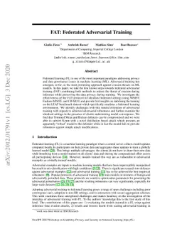 FAT: Federated Adversarial Training