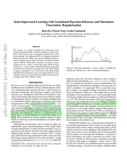 Semi-Supervised Learning with Variational Bayesian Inference and Maximum
  Uncertainty Regularization