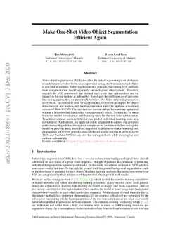 Make One-Shot Video Object Segmentation Efficient Again