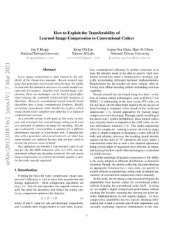 How to Exploit the Transferability of Learned Image Compression to
  Conventional Codecs