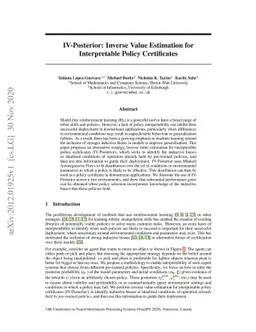 IV-Posterior: Inverse Value Estimation for Interpretable Policy
  Certificates