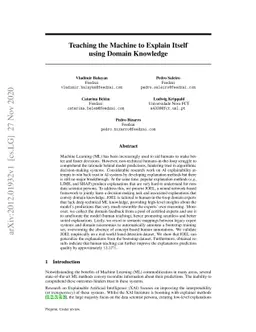 Teaching the Machine to Explain Itself using Domain Knowledge