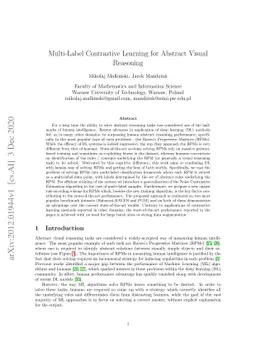 Multi-Label Contrastive Learning for Abstract Visual Reasoning