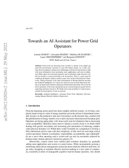 Towards an AI assistant for power grid operators