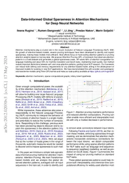 Data-Informed Global Sparseness in Attention Mechanisms for Deep Neural
  Networks