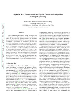 SuperOCR: A Conversion from Optical Character Recognition to Image
  Captioning