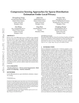 Compressive Sensing Approaches for Sparse Distribution Estimation Under
  Local Privacy