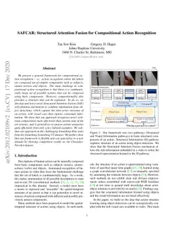 SAFCAR: Structured Attention Fusion for Compositional Action Recognition