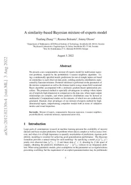 A similarity-based Bayesian mixture-of-experts model