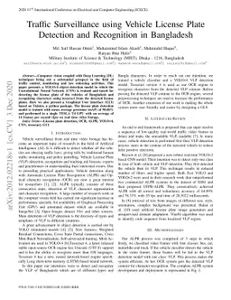 Traffic Surveillance using Vehicle License Plate Detection and
  Recognition in Bangladesh