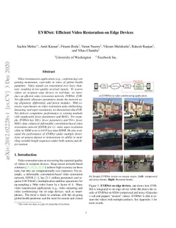 EVRNet: Efficient Video Restoration on Edge Devices