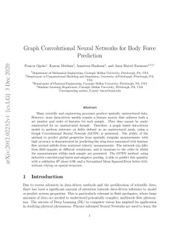 Graph Convolutional Neural Networks for Body Force Prediction