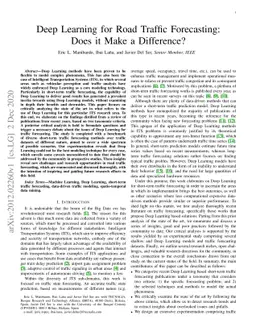 Deep Learning for Road Traffic Forecasting: Does it Make a Difference?