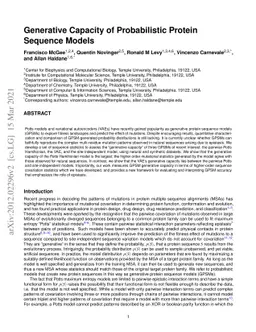 Generative Capacity of Probabilistic Protein Sequence Models