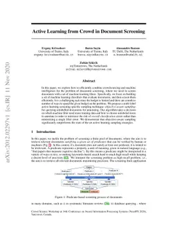Active Learning from Crowd in Document Screening