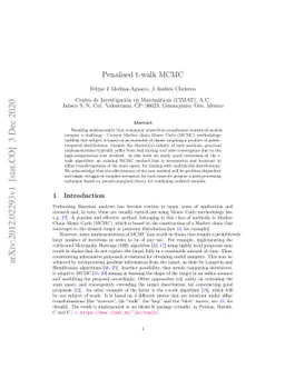 Penalised t-walk MCMC