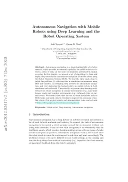 Autonomous Navigation with Mobile Robots using Deep Learning and the
  Robot Operating System