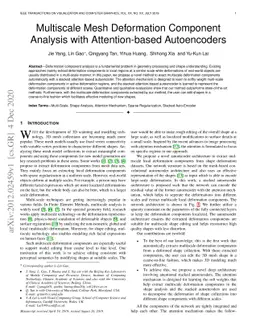 Multiscale Mesh Deformation Component Analysis with Attention-based
  Autoencoders