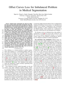 Offset Curves Loss for Imbalanced Problem in Medical Segmentation