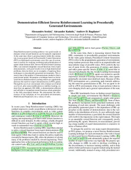 Demonstration-efficient Inverse Reinforcement Learning in Procedurally
  Generated Environments