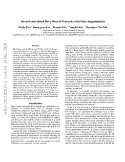 Kernel-convoluted Deep Neural Networks with Data Augmentation