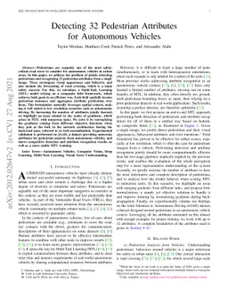 Detecting 32 Pedestrian Attributes for Autonomous Vehicles