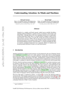 Understanding Attention: In Minds and Machines