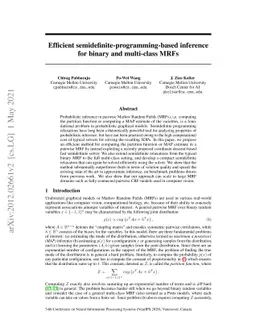 Efficient semidefinite-programming-based inference for binary and
  multi-class MRFs