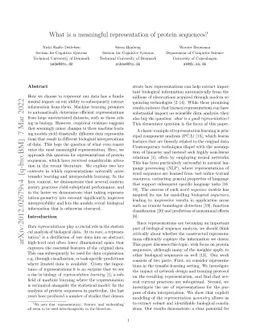 What is a meaningful representation of protein sequences?