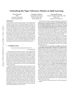 Unleashing the Tiger: Inference Attacks on Split Learning