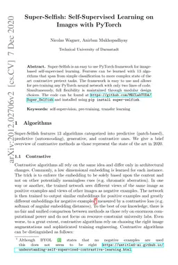 Super-Selfish: Self-Supervised Learning on Images with PyTorch