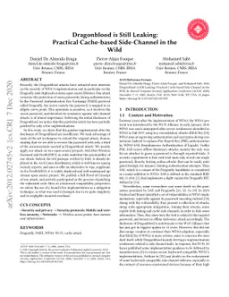 Dragonblood is Still Leaking: Practical Cache-based Side-Channel in the
  Wild