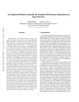 An Empirical Method to Quantify the Peripheral Performance Degradation
  in Deep Networks