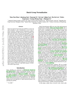 Batch Group Normalization