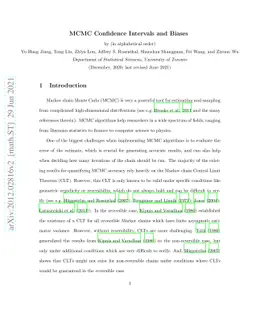 MCMC Confidence Intervals and Biases
