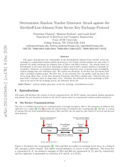 Deterministic Random Number Generator Attack against the
  Kirchhoff-Law-Johnson-Noise Secure Key Exchange Protocol