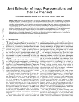 Joint Estimation of Image Representations and their Lie Invariants