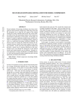 Multi-head Knowledge Distillation for Model Compression