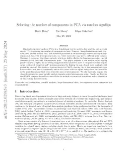 Selecting the number of components in PCA via random signflips