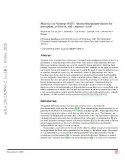 Materials In Paintings (MIP): An interdisciplinary dataset for
  perception, art history, and computer vision