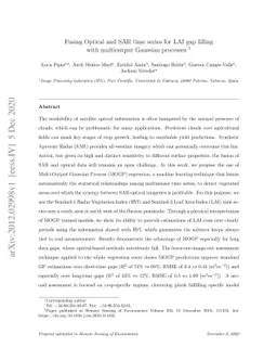 Fusing Optical and SAR time series for LAI gap filling with multioutput
  Gaussian processes