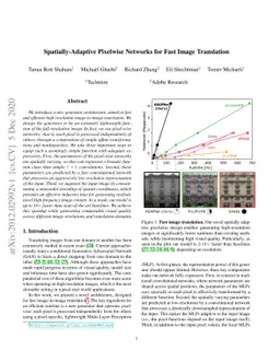 Spatially-Adaptive Pixelwise Networks for Fast Image Translation