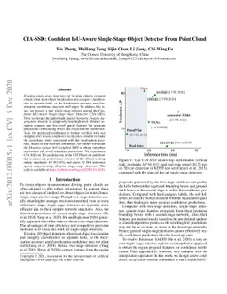 CIA-SSD: Confident IoU-Aware Single-Stage Object Detector From Point
  Cloud