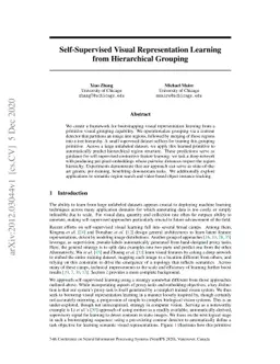 Self-Supervised Visual Representation Learning from Hierarchical
  Grouping