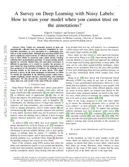 A Survey on Deep Learning with Noisy Labels: How to train your model
  when you cannot trust on the annotations?