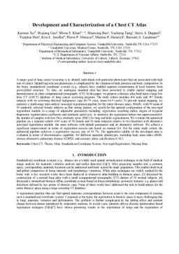 Development and Characterization of a Chest CT Atlas