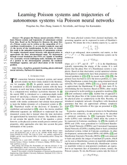 Learning Poisson systems and trajectories of autonomous systems via
  Poisson neural networks